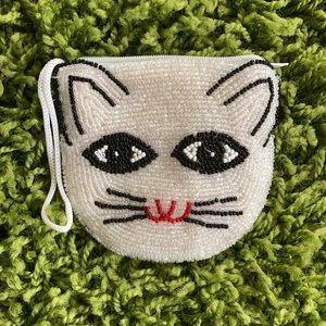 Beaded Cat Coin Purse